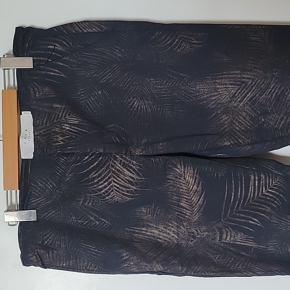 YAYA Palm Print Skinny Pants 10 - Picture 2 of 9